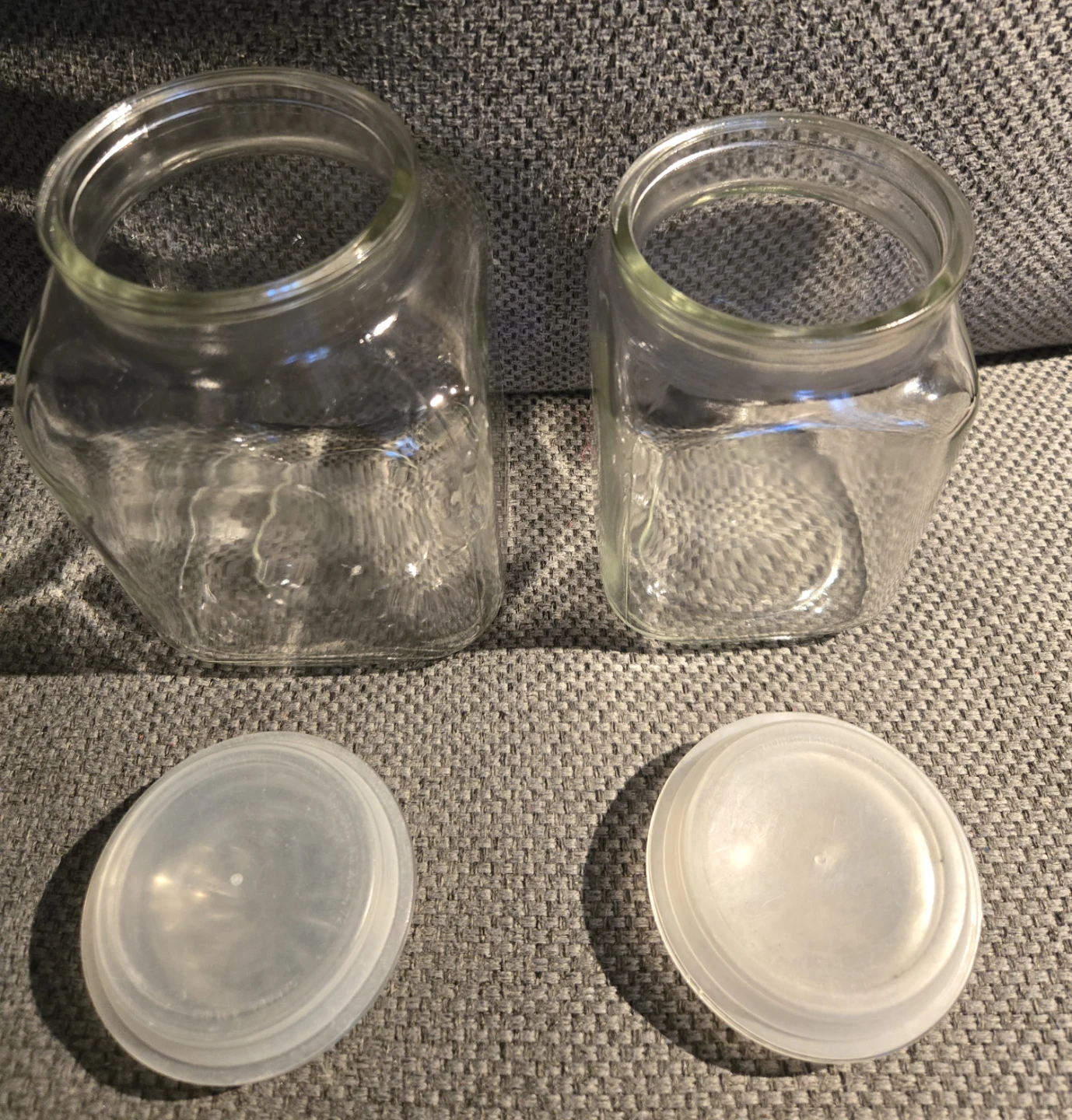 Vintage Glass Canisters with Lids (Set of 5) - photo 3
