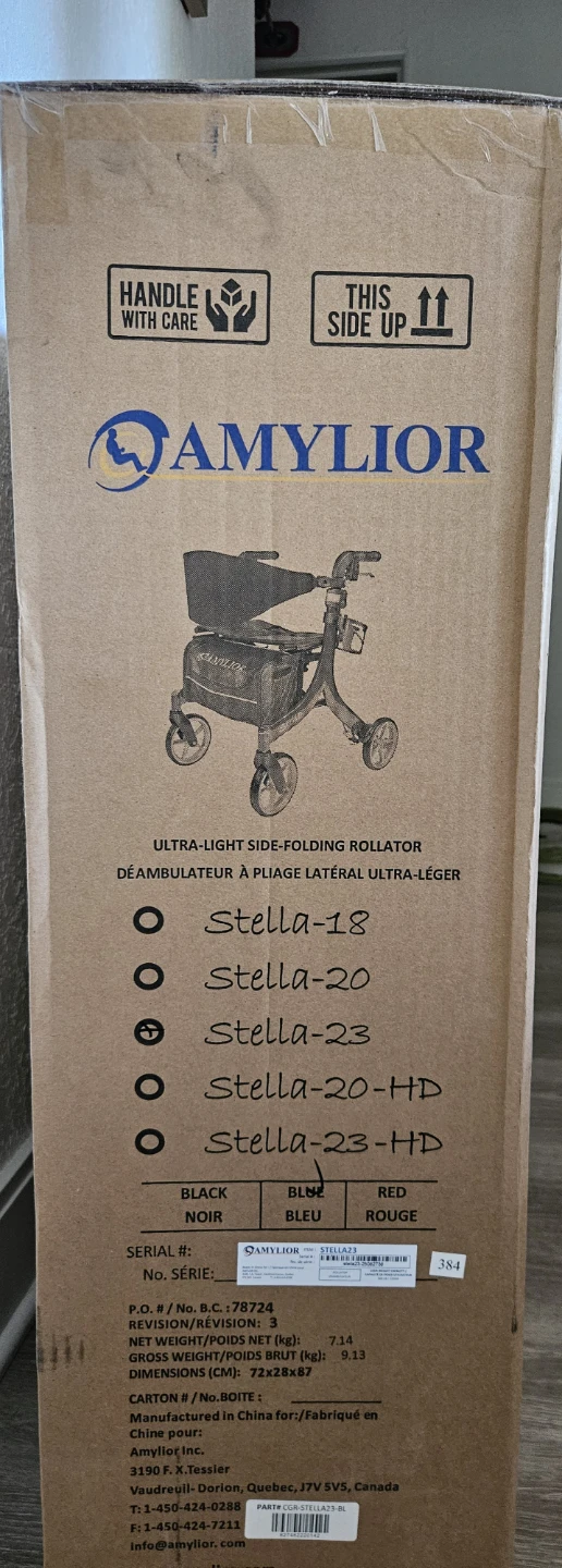 Brand new Blue Stella 23' Rollator /Mobility Walker, never used. - photo 3