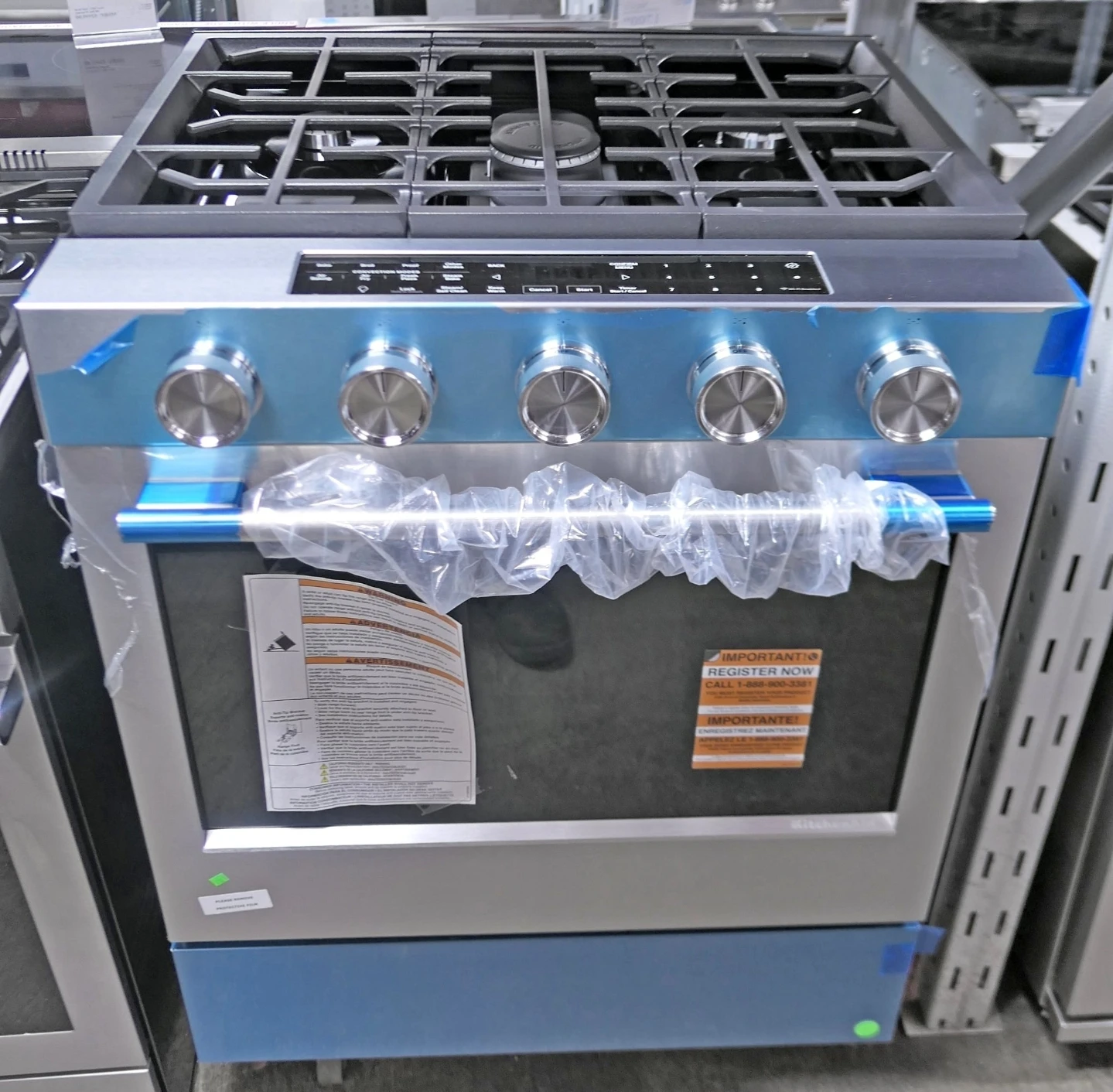 New KitchenAid 30-Inch 5-Burner Gas Range