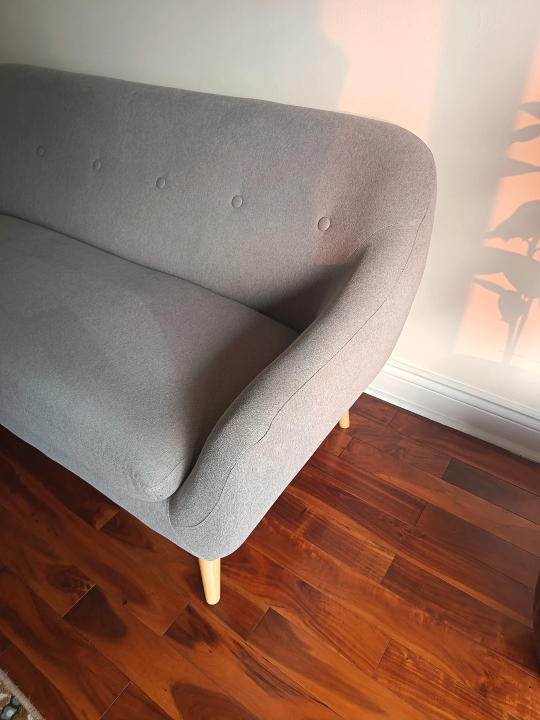 Grey Mid Century Modern Tufted Sofa - photo 4