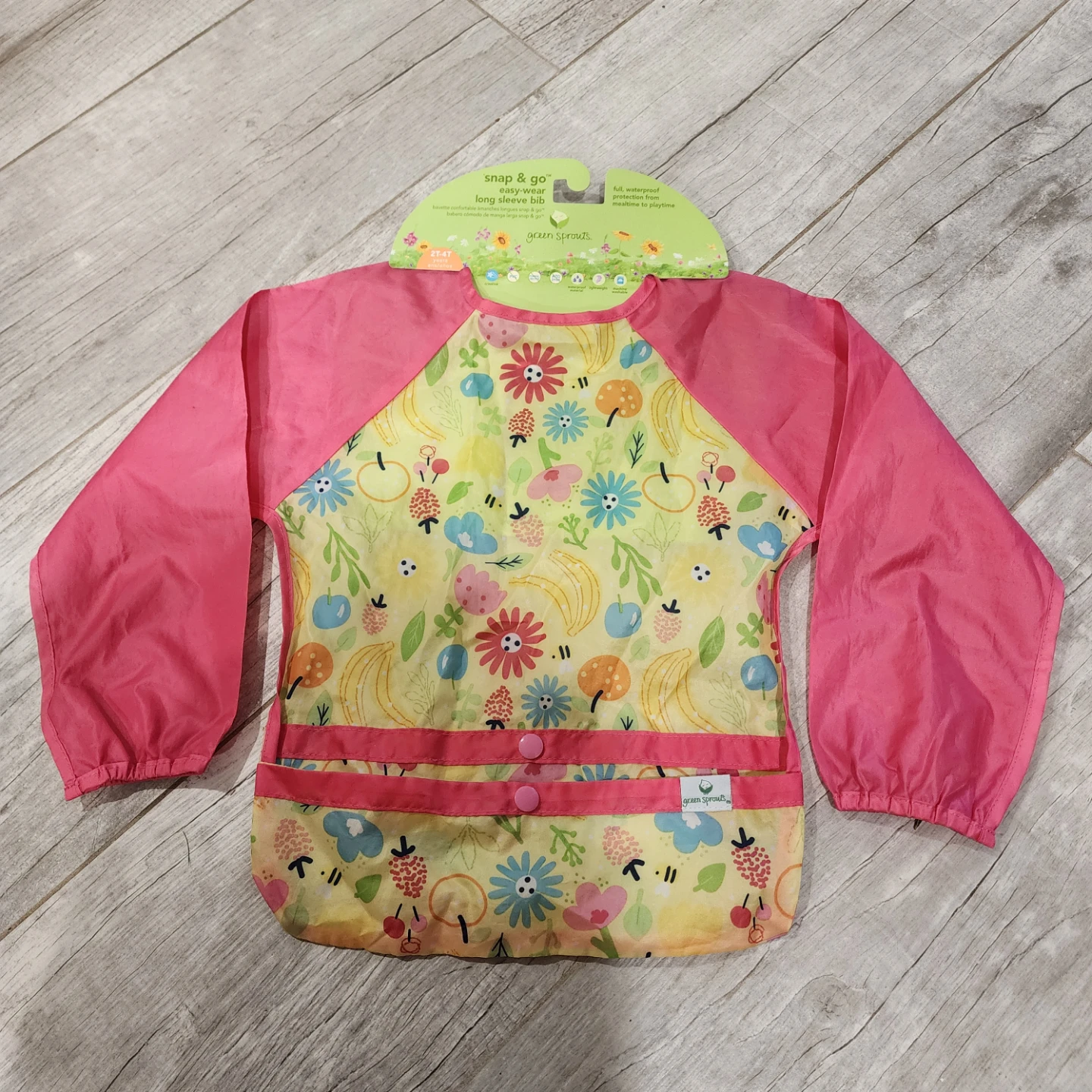 Green Sprouts Snap & Go Long Sleeve Bib