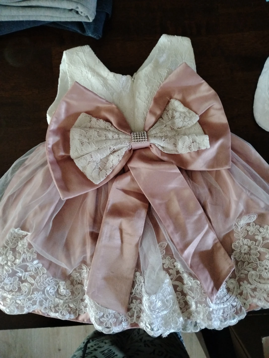 Baby Girl Dress with Bow and Headband - 18M - photo 2
