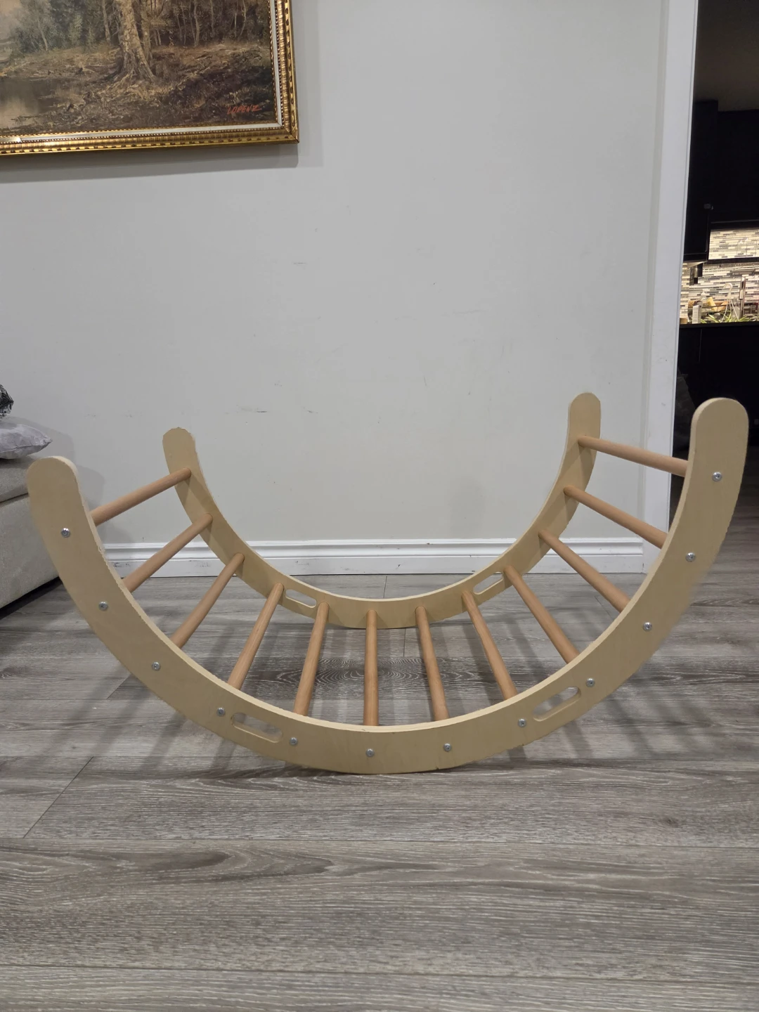 Wooden Montessori climbing arch
