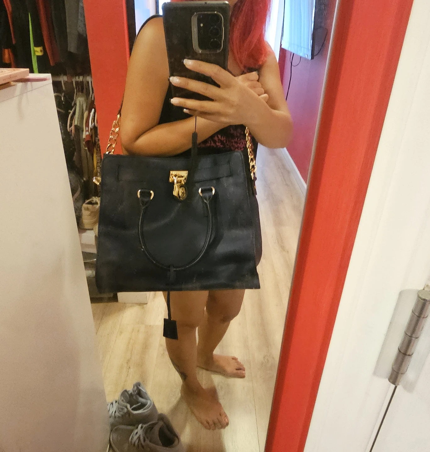 Michael Kors Navy Tote with Gold Hardware Michael Kors - photo 5