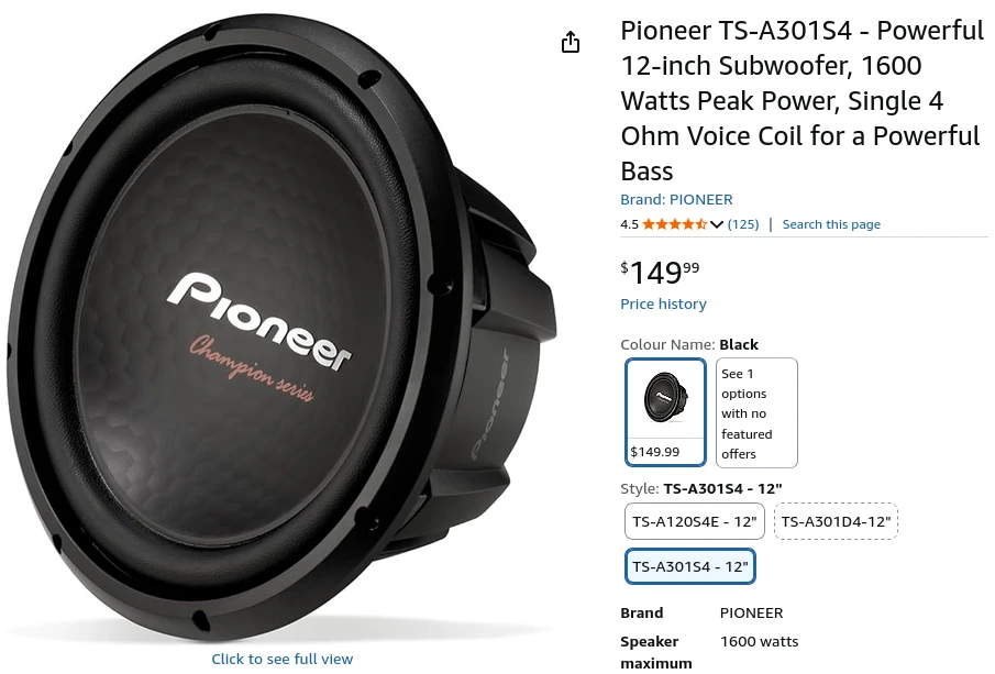 12" 500W RMS Ported Subwoofer - photo 3