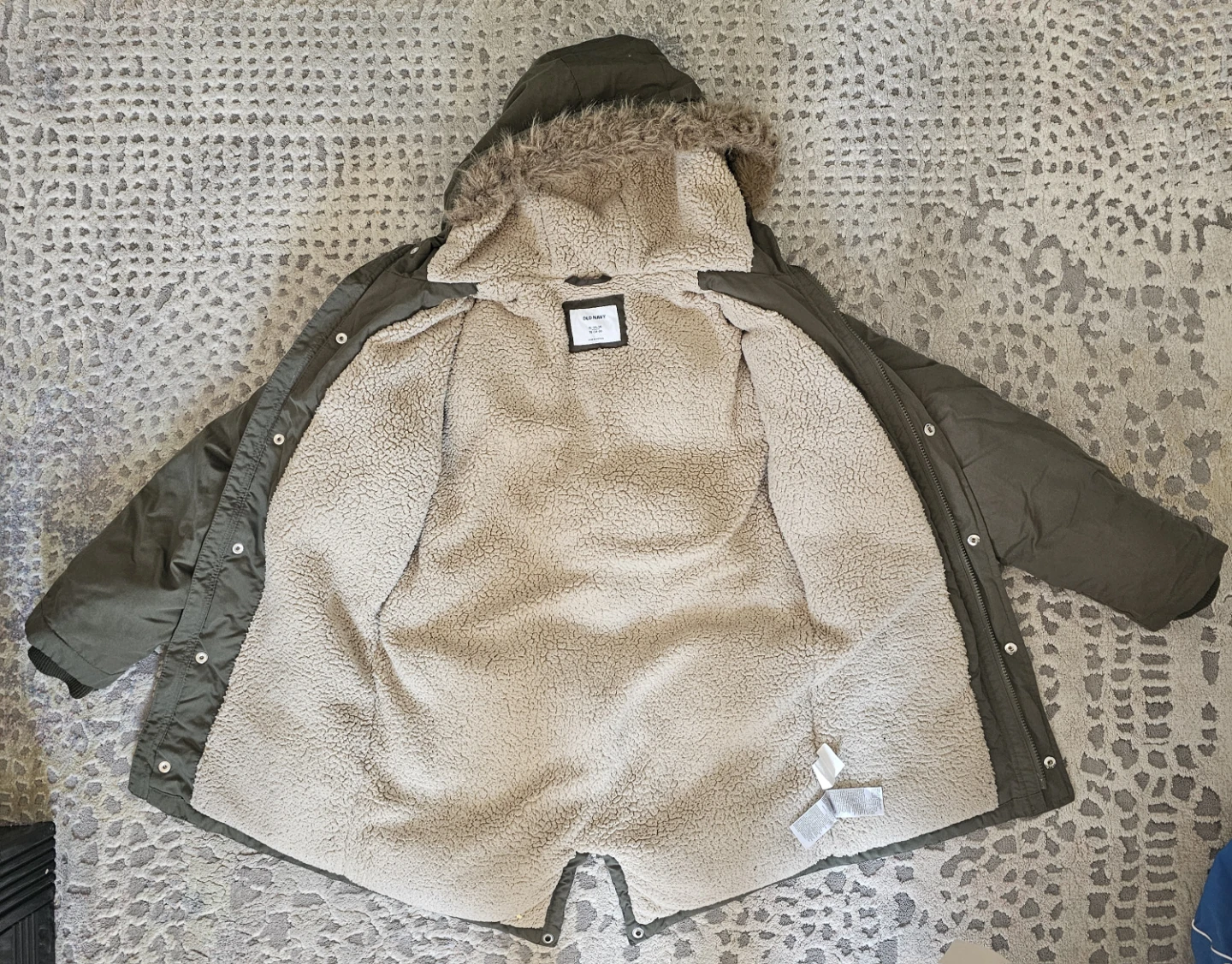 Old Navy Sherpa Lined Parka Jacket - Green - photo 2
