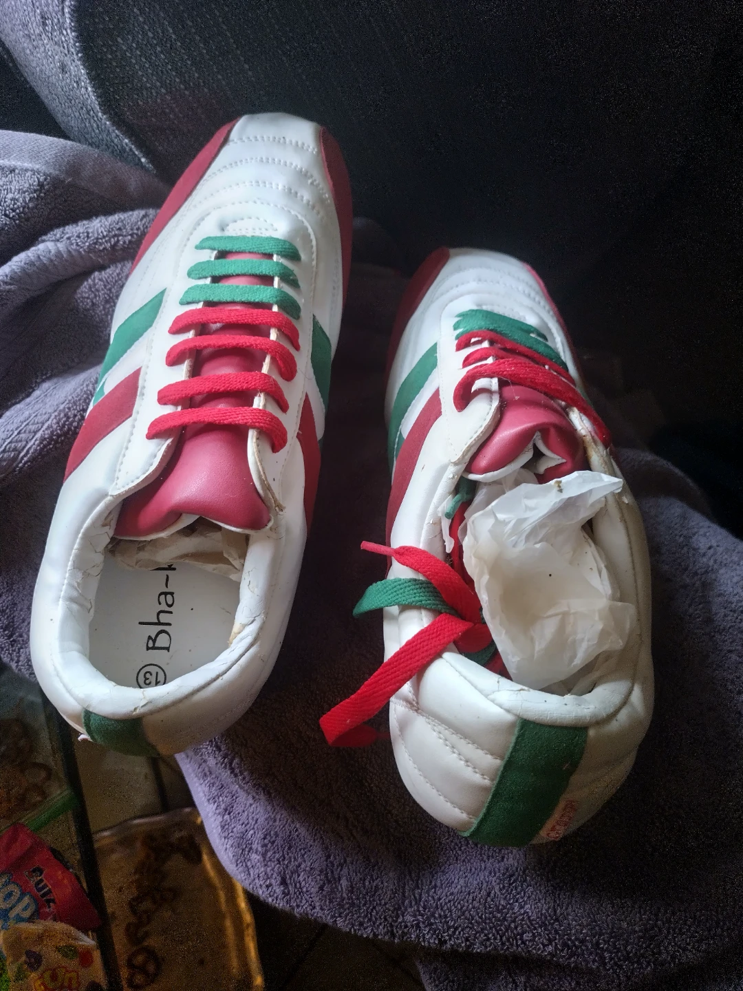 Bha-ka white red green sneakers Mexico Colors Soccer ⚽ Shoes Gym - photo 2