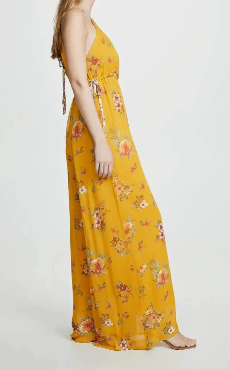 Brand New Mustard Yellow Floral Jumpsuit - photo 5
