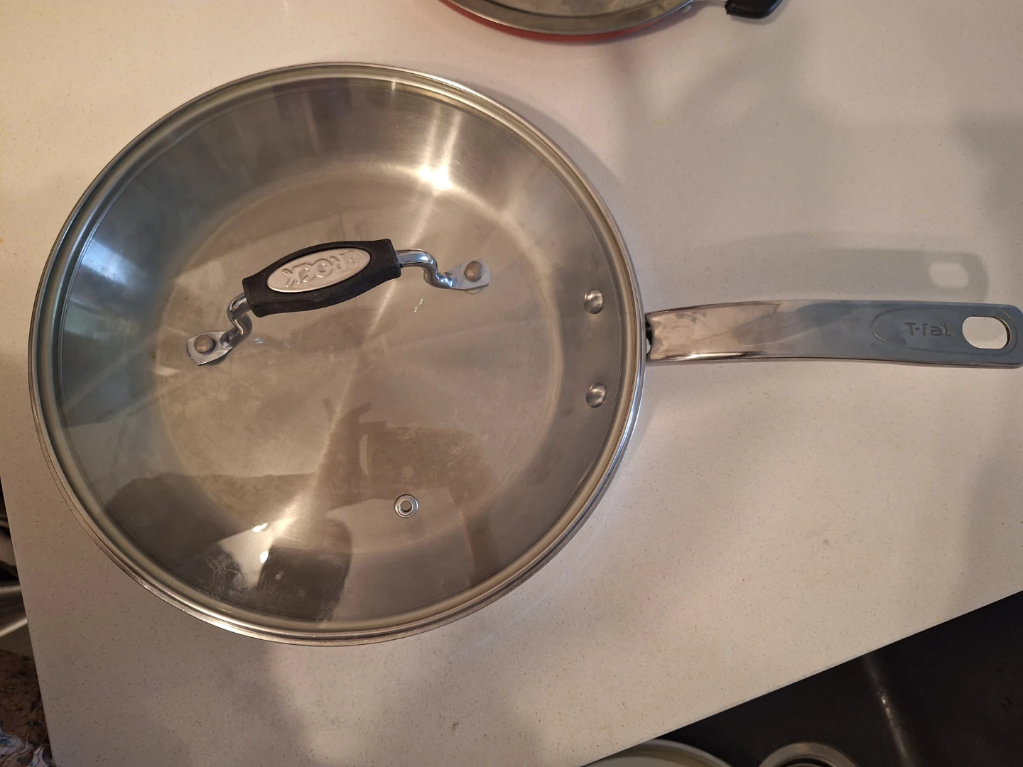 T-fal Stainless Steel Frying Pan with Lid