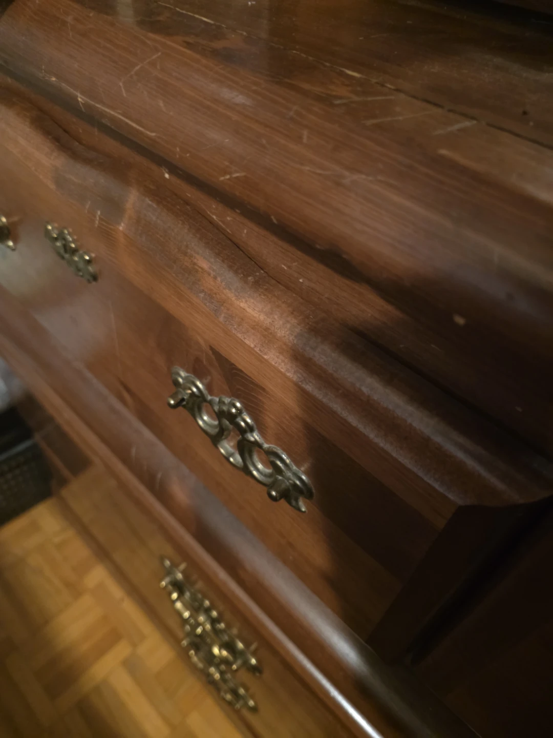 Wooden Dresser with Mirror and Shelves - photo 2