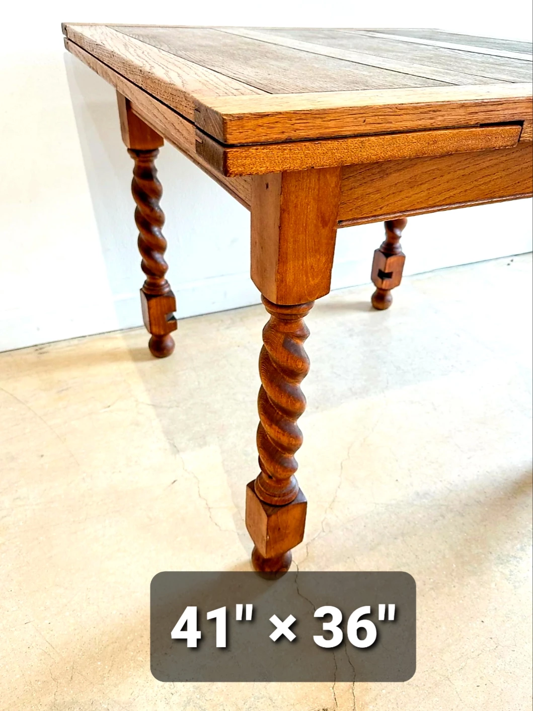 Oak Barley Twist Dining Table