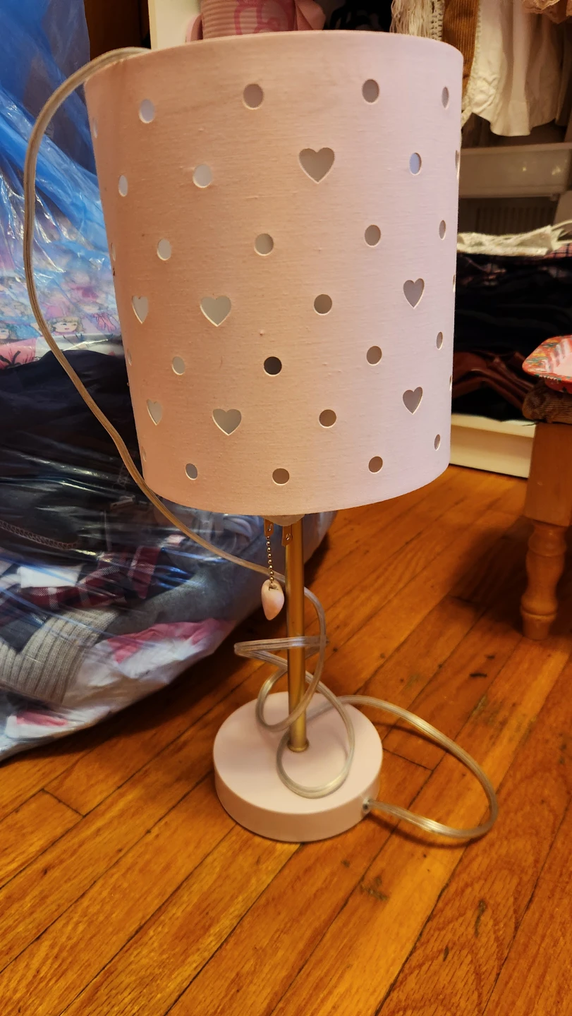 Pink Heart Lamp