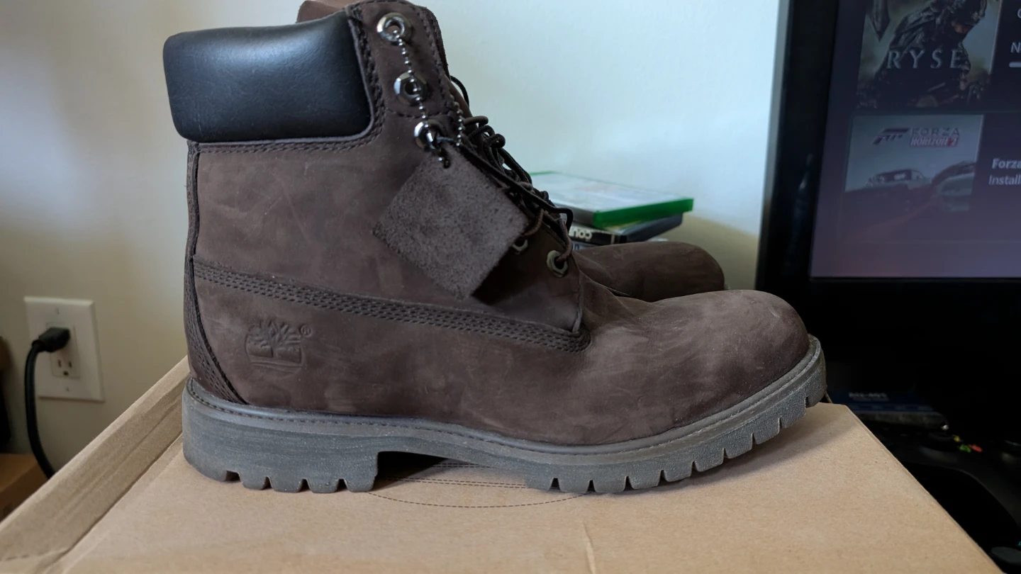 Timberland Premium 6 Inch Dark Chocolate Men’s Sz 9-11 Nubuck - photo 2