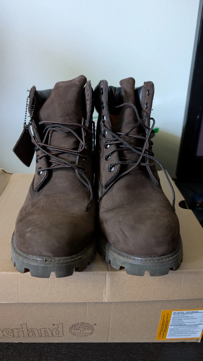 Timberland Premium 6 Inch Dark Chocolate Men’s Sz 9-11 Nubuck - photo 3