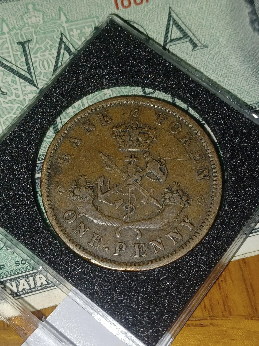 Bank of Upper Canada 1857 One Penny Token - photo 2