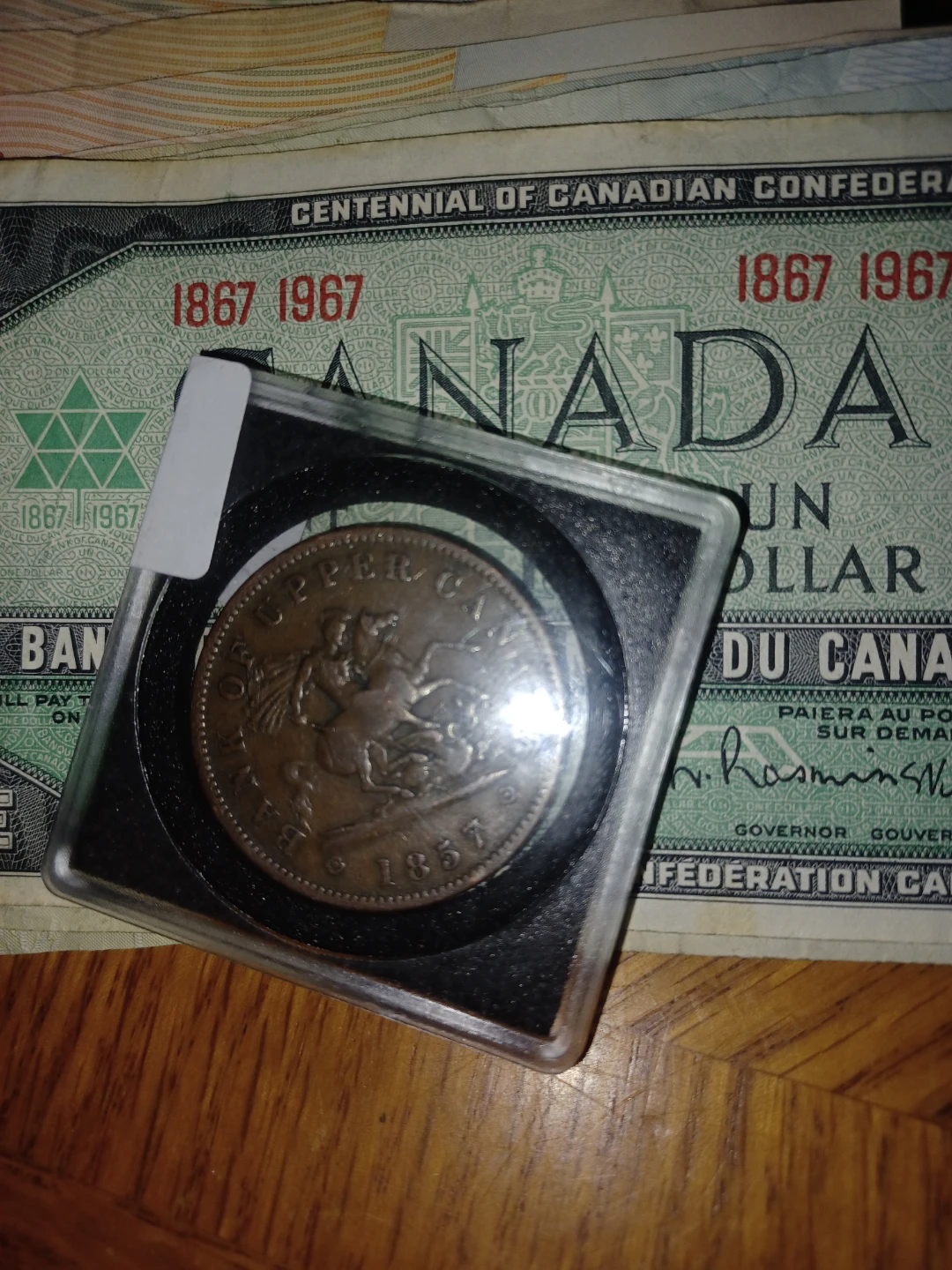 Bank of Upper Canada 1857 One Penny Token - photo 3