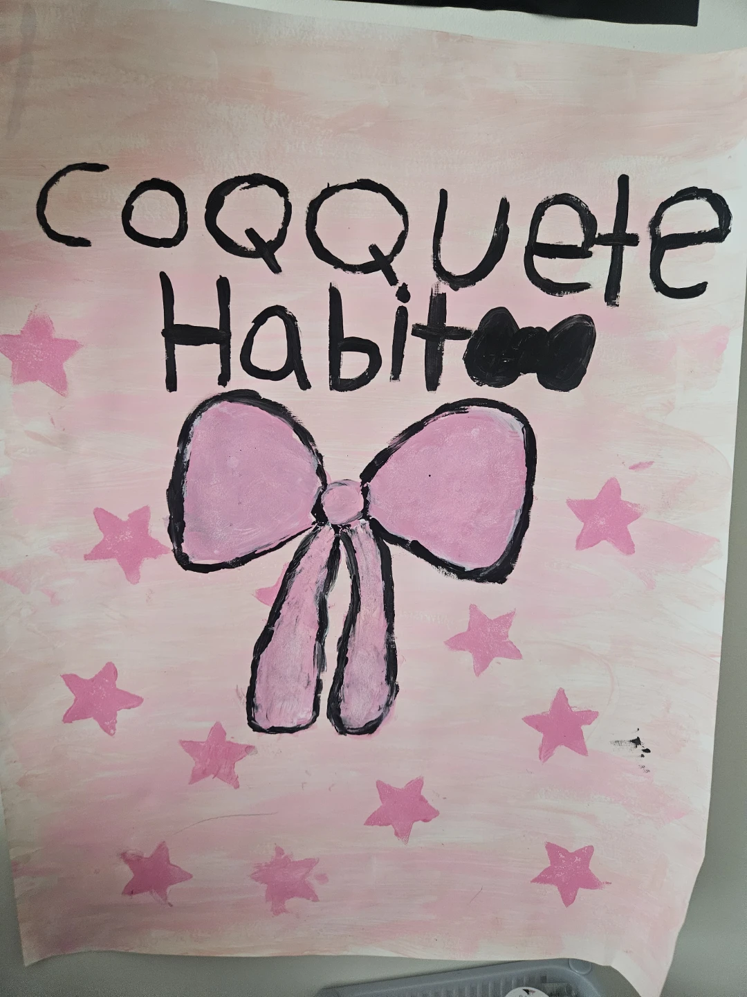 Hand-painted "Coquette Habit" Strawberry Art custom made