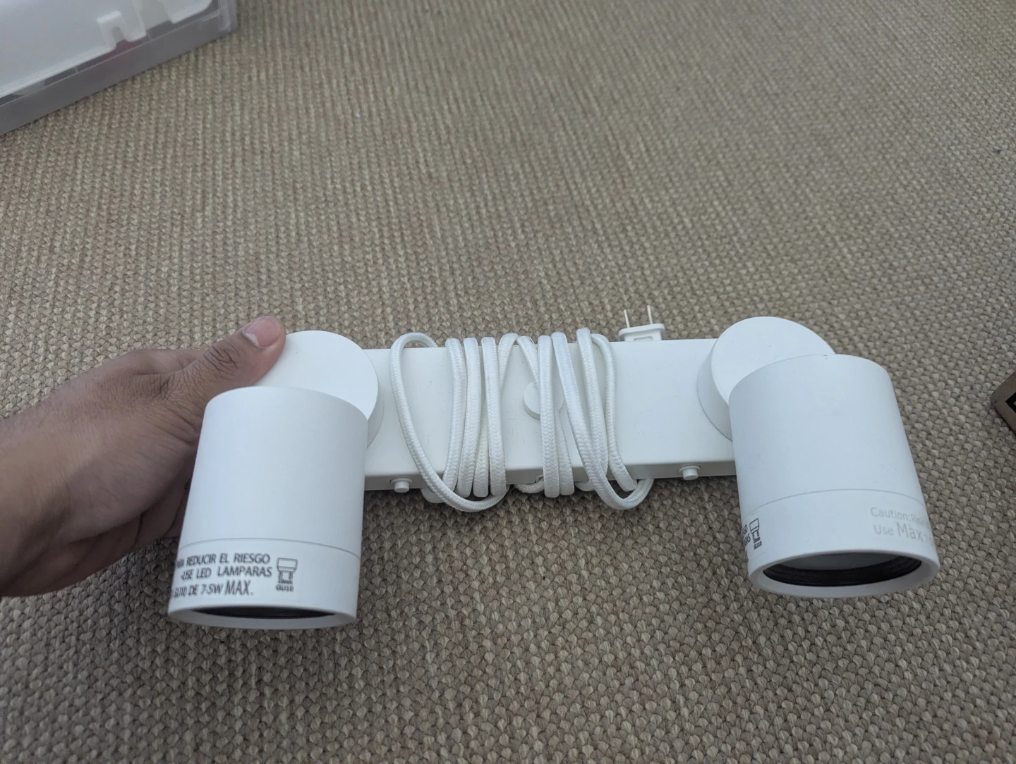 Ikea NYMÅNE White 2-Light Plug-in Wall/Vanity Mirror Lights - photo 2