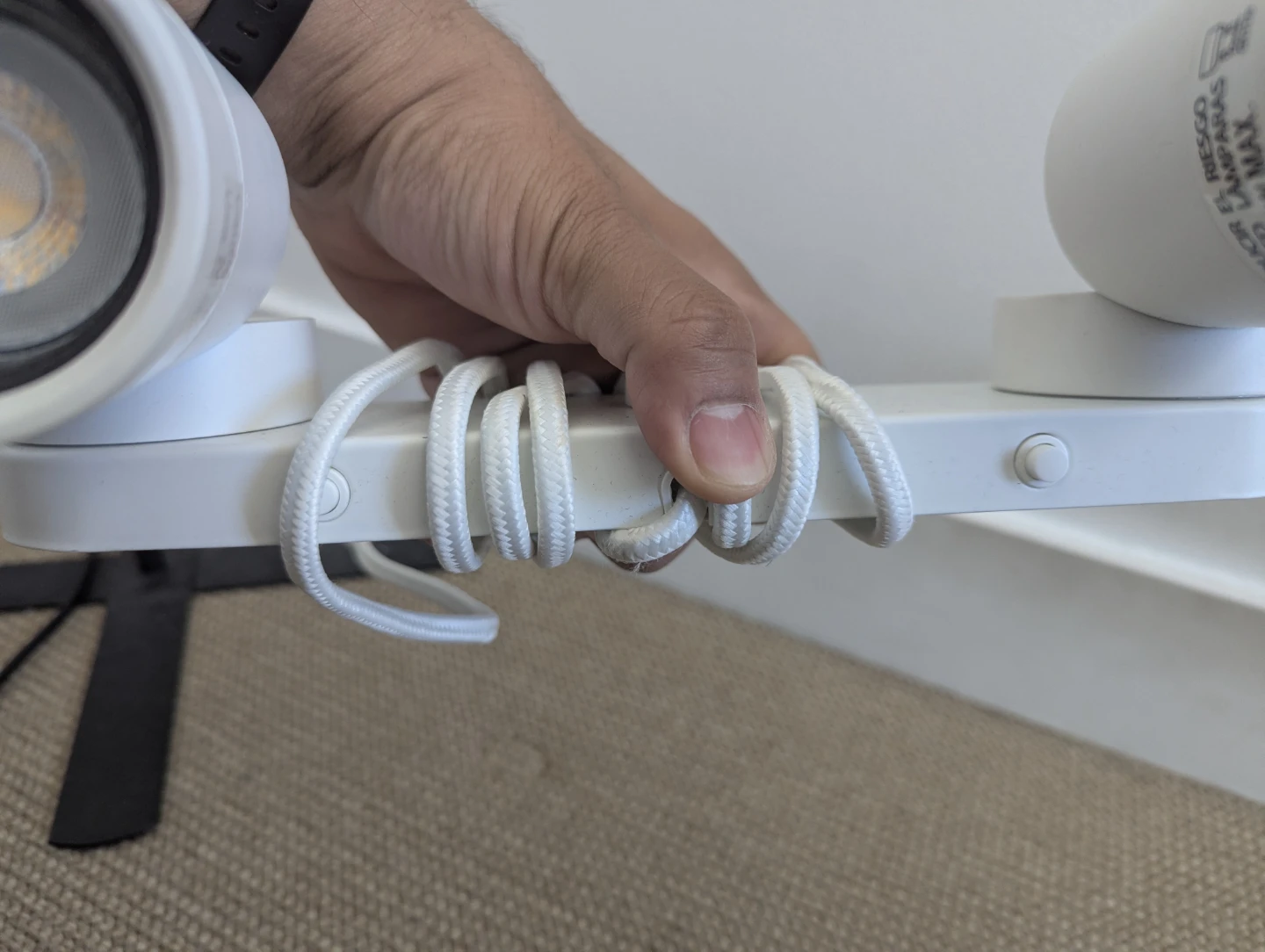 Ikea NYMÅNE White 2-Light Plug-in Wall/Vanity Mirror Lights - photo 4