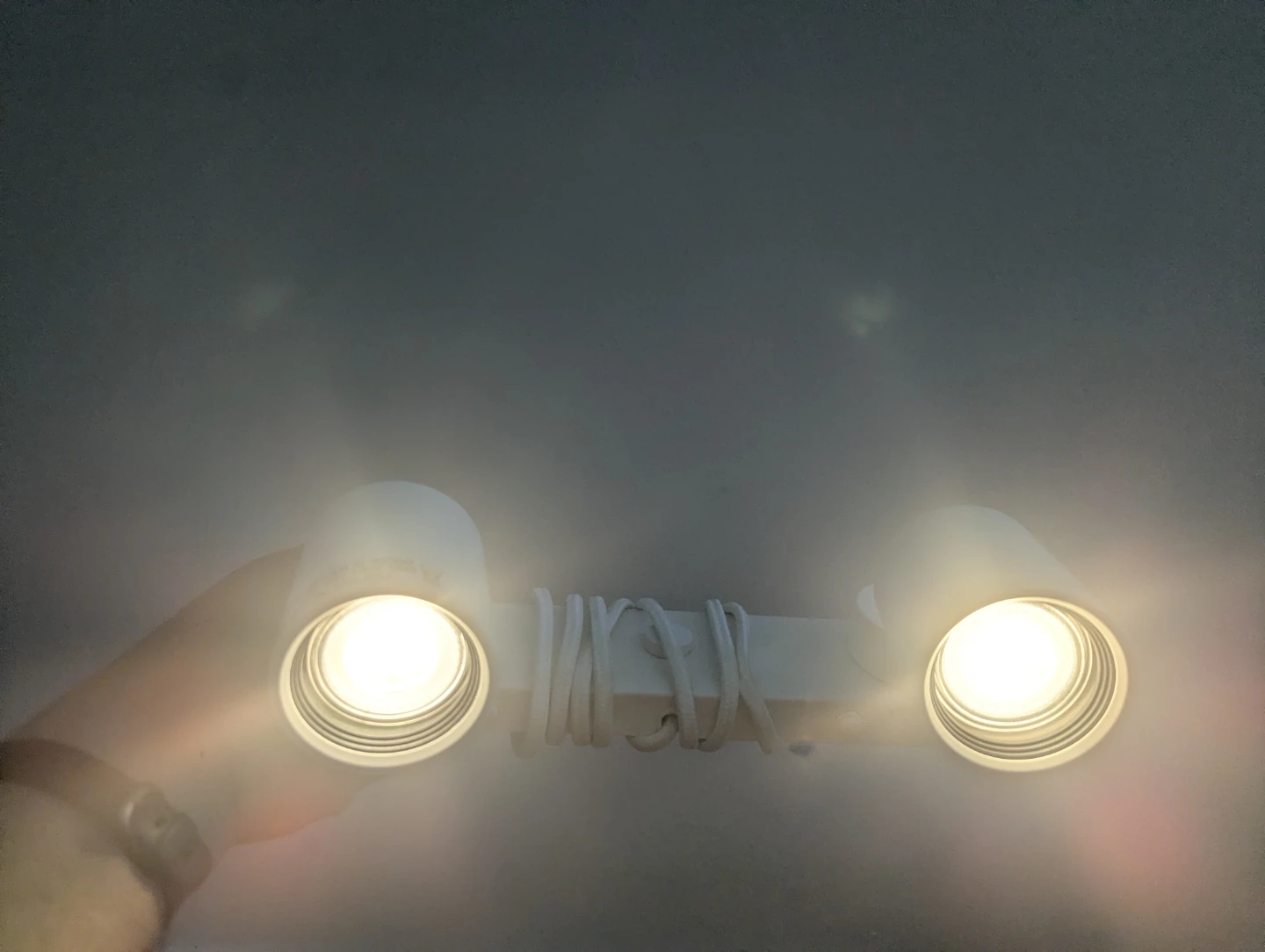 Ikea NYMÅNE White 2-Light Plug-in Wall/Vanity Mirror Lights - photo 5