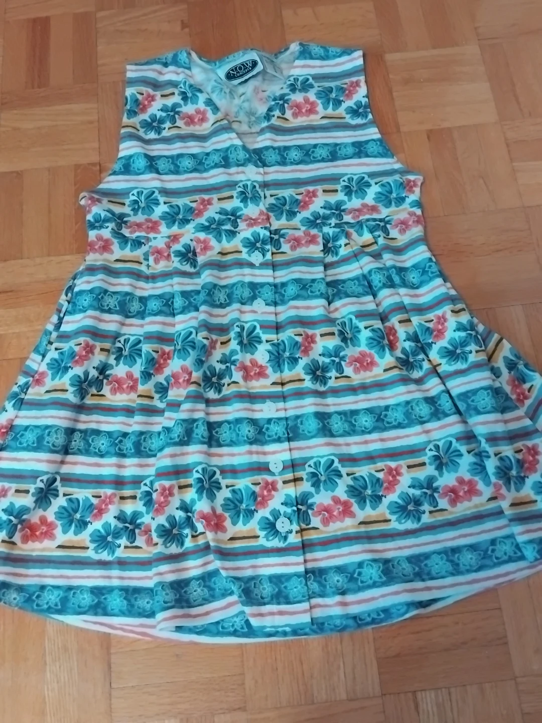 Girls Floral Striped Dress