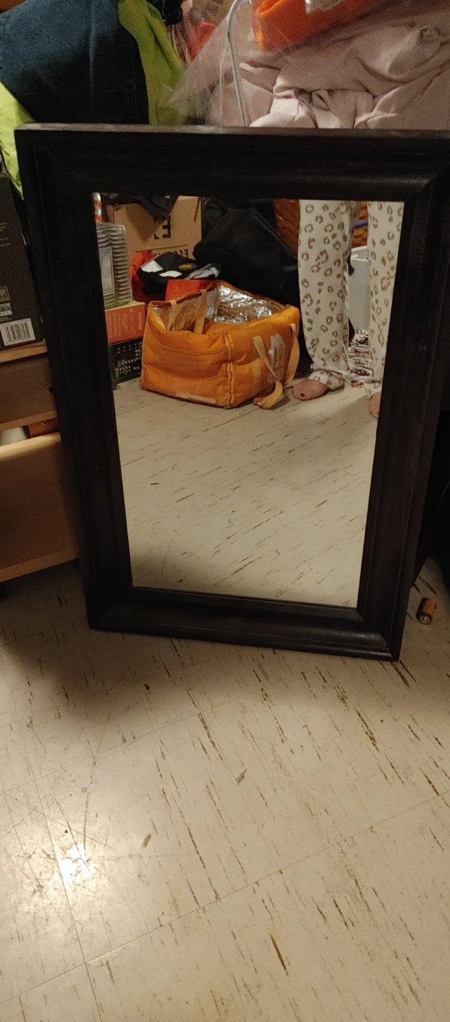 Dark Wood Framed Mirror