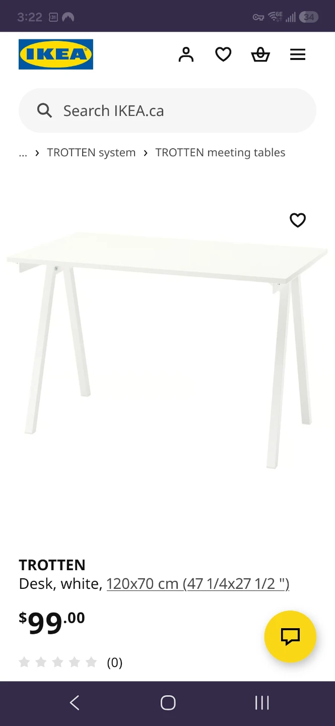 Jul19 Ikea Desk Trotten w Light Beige Top MOVING - photo 2