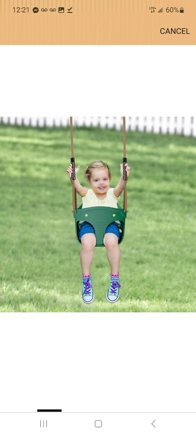 Dolibest Outdoor/Indoor Bucket Swing - Elephant Green - photo 3