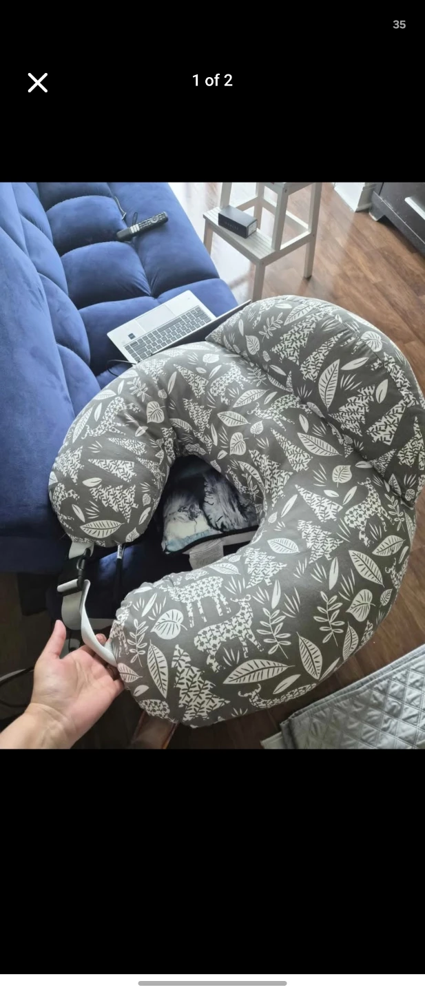 Grey deer Print Nursing Pillow-Mom cozy