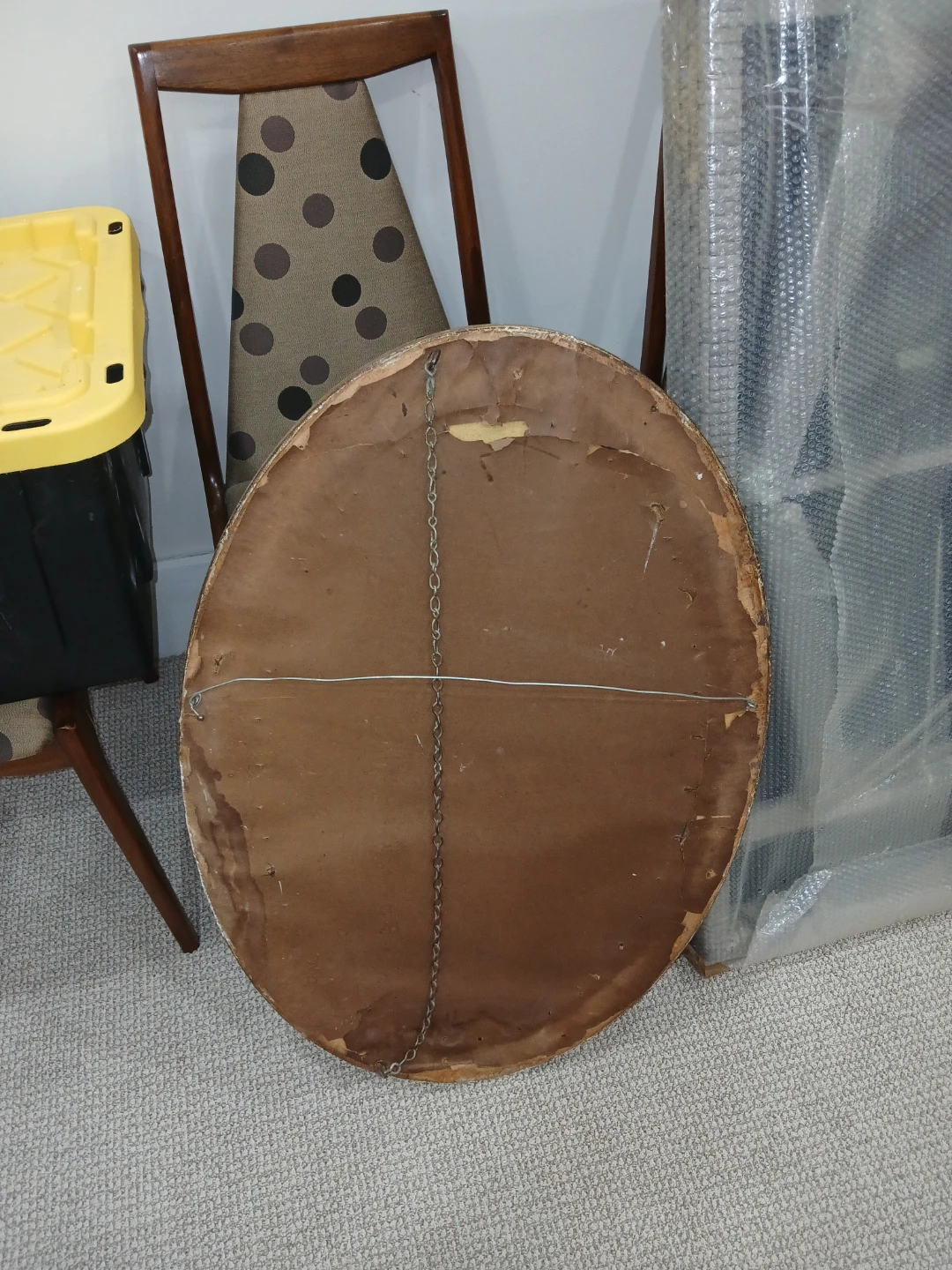 Oval Wood Frame Mirror - photo 2