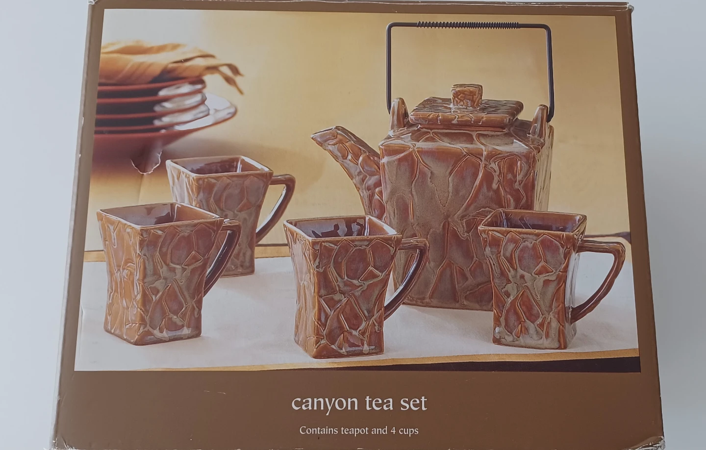 Canyon Tea Set with Teapot and 4 Cups