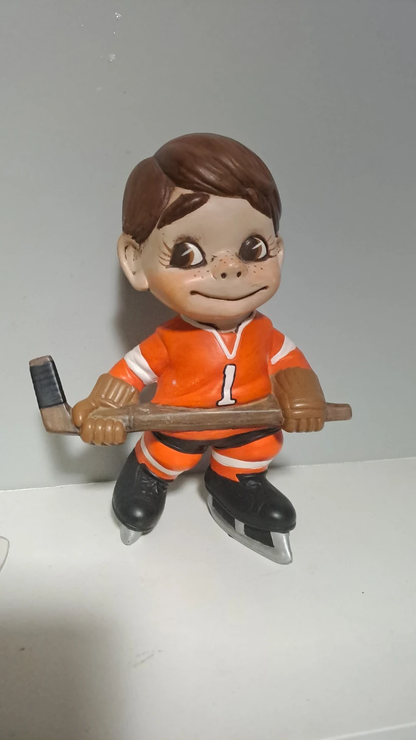 Ceramic Hockey Player Figurine