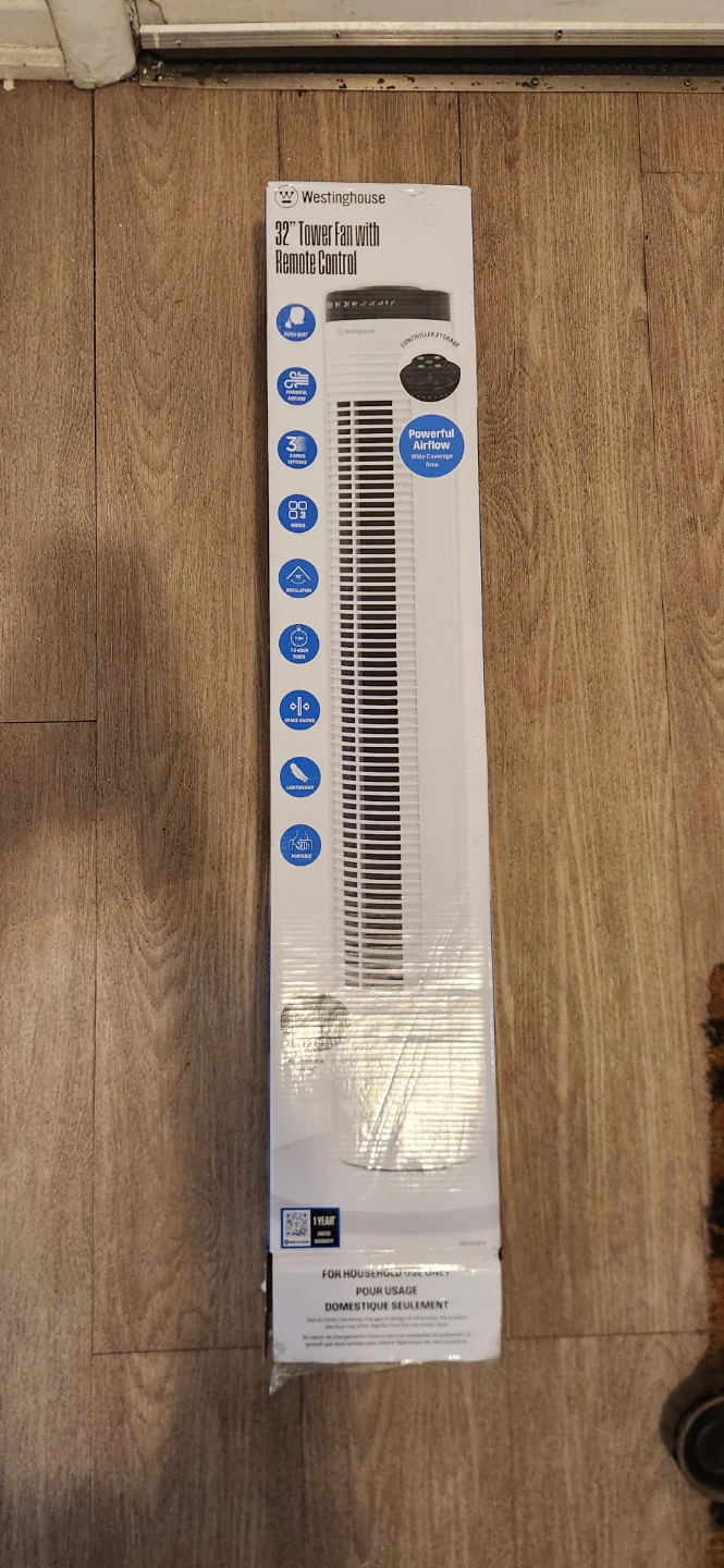 Brand new Westinghouse 32 inch tower fan with remote control