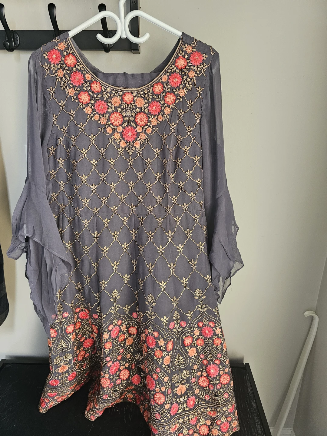 Grey Frock Suit with Embroidery - photo 2