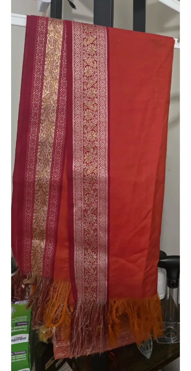 Orange Kurta with Gold Embroidery - photo 2