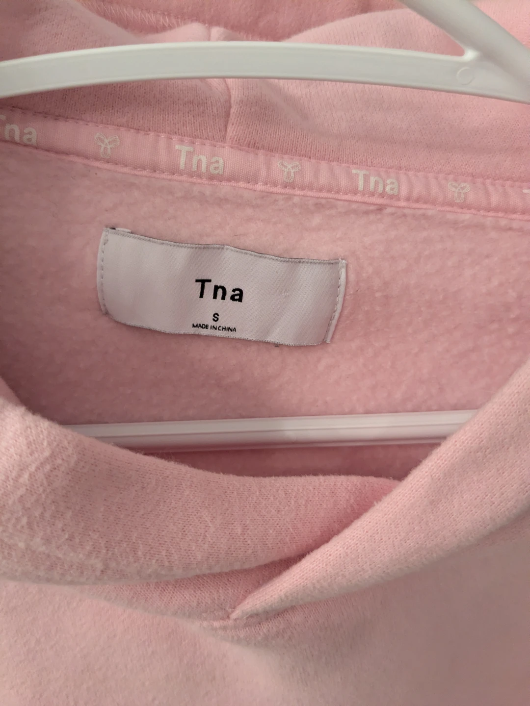 Tna Pink Cropped Hoodie Size S