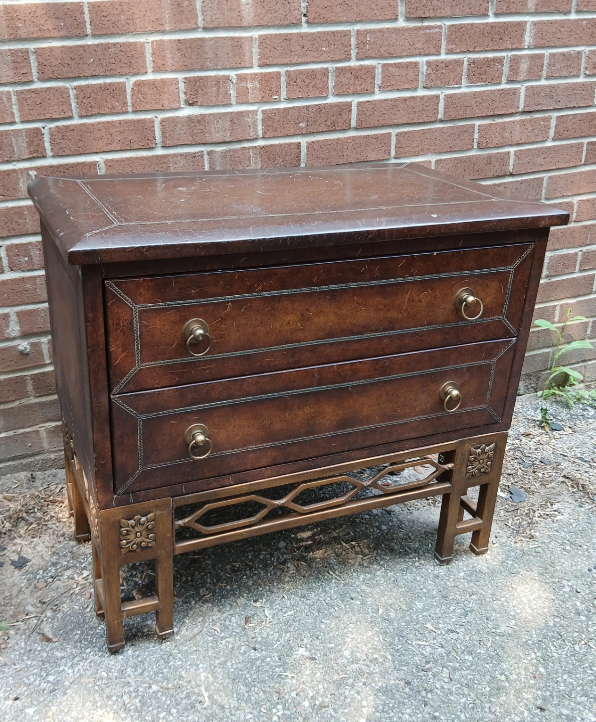 Vintage 2-Drawer Accent Table