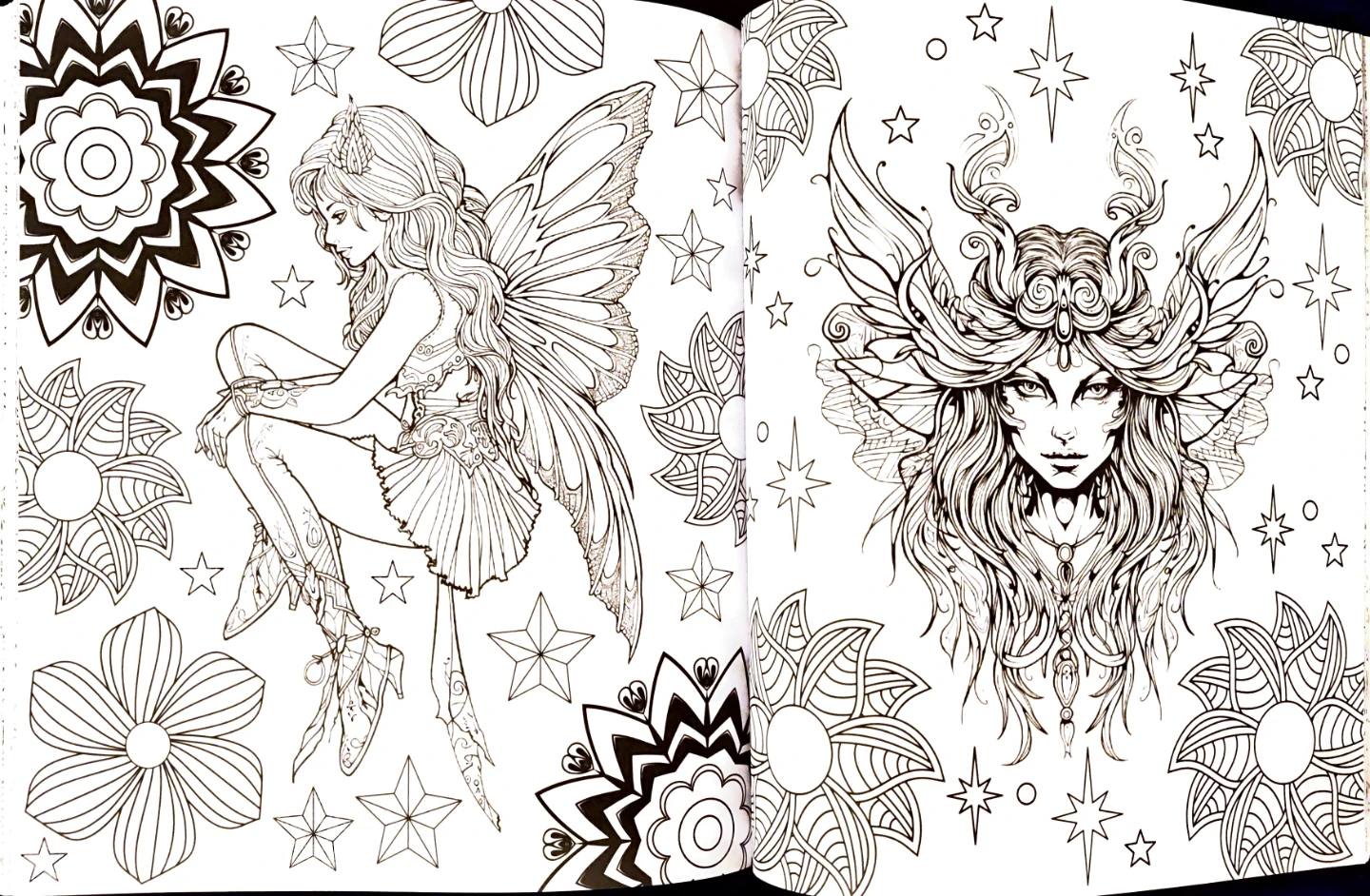Witch and Fairy Adult Colouring Book - photo 3