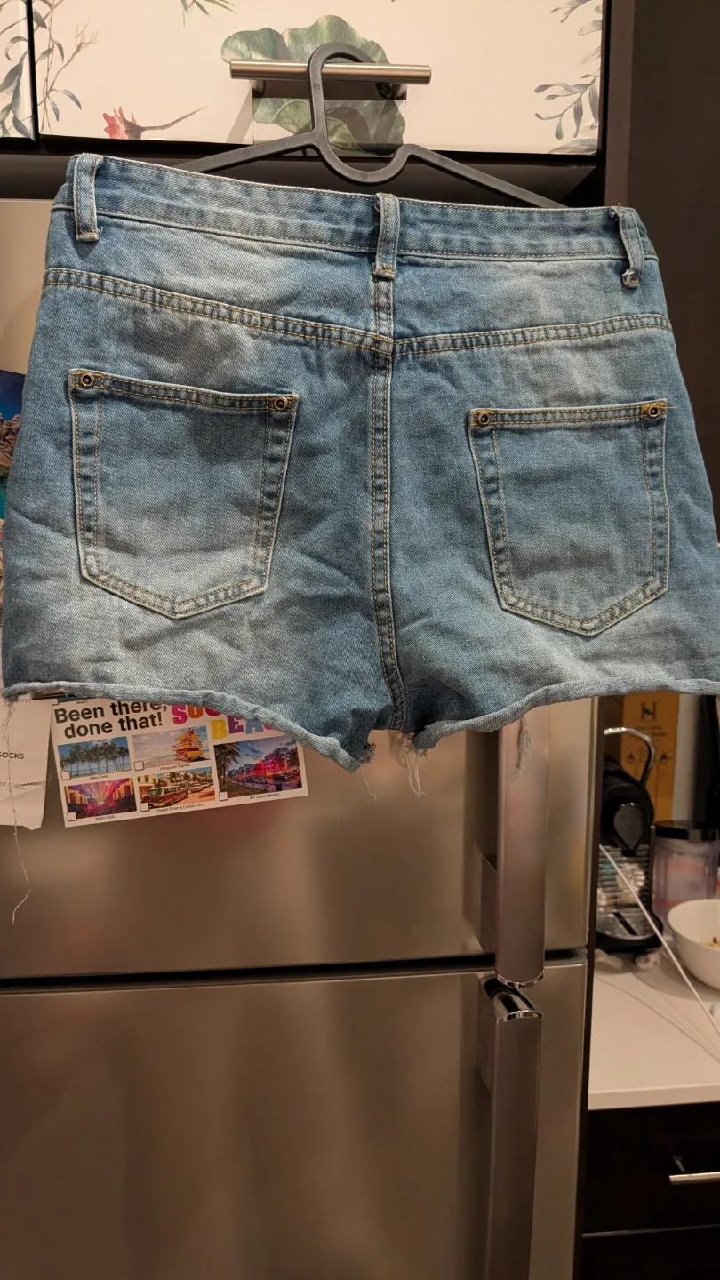 Boohoo Blue Denim Cutoff Summer Shorts - photo 4
