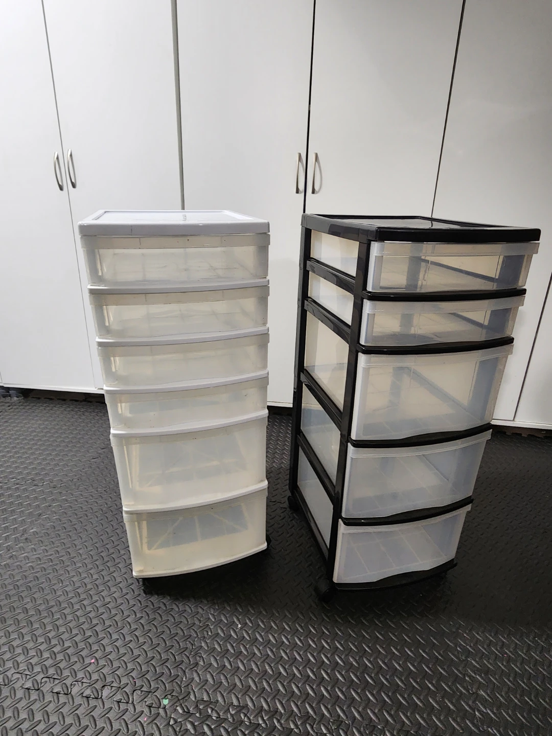 Plastic Drawer Storage Carts (2 pieces)