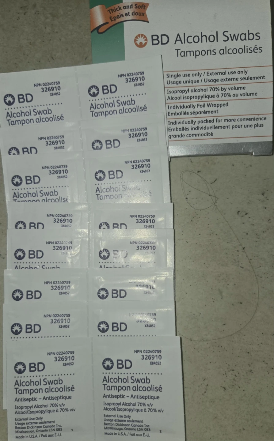 Bundle of 16 BD Alcohol Swabs - photo 3