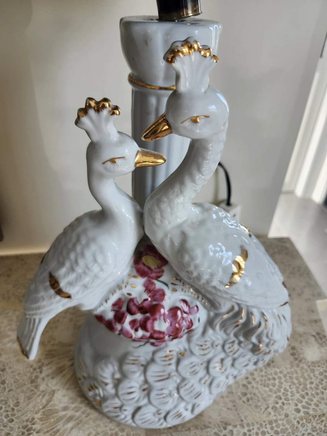 Decorative Ceramic Peacock Lamp - photo 2