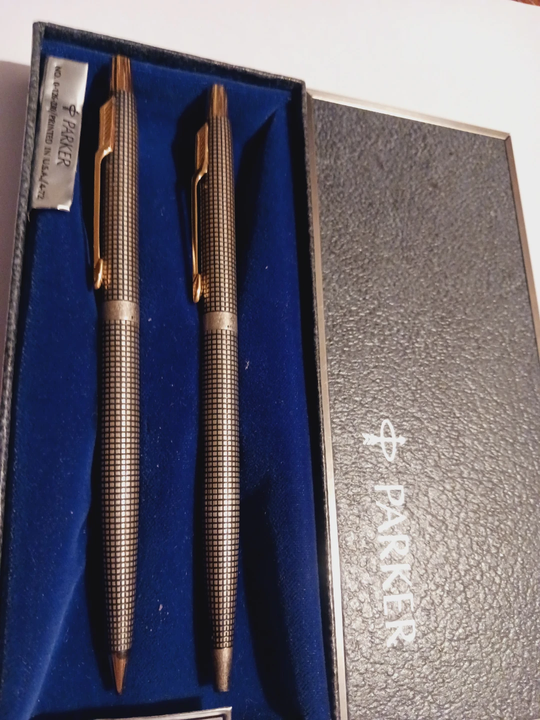 AUTHENTIC PARKER STERLING SILVER PEN 🖊 SET. WORKS!