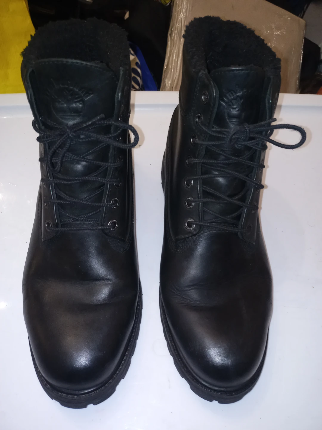 Timberland Men's Black Leather Boots - Size 12 - Waterproof - photo 2