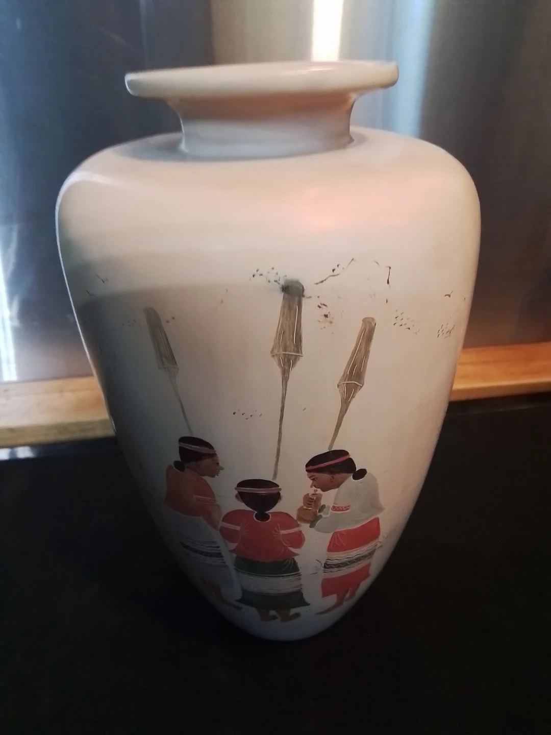 Vintage Taiwanese Hand-Built Ceramic Vase – Sun Moon Lake