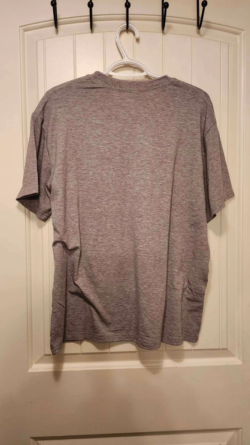Grey T-Shirt with Rose Graphic - photo 3