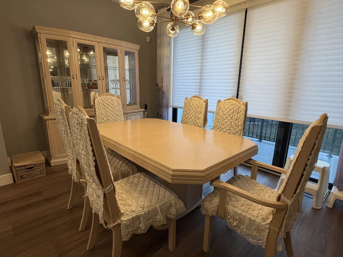 Dining Table and Chairs Set with Hutch - photo 3