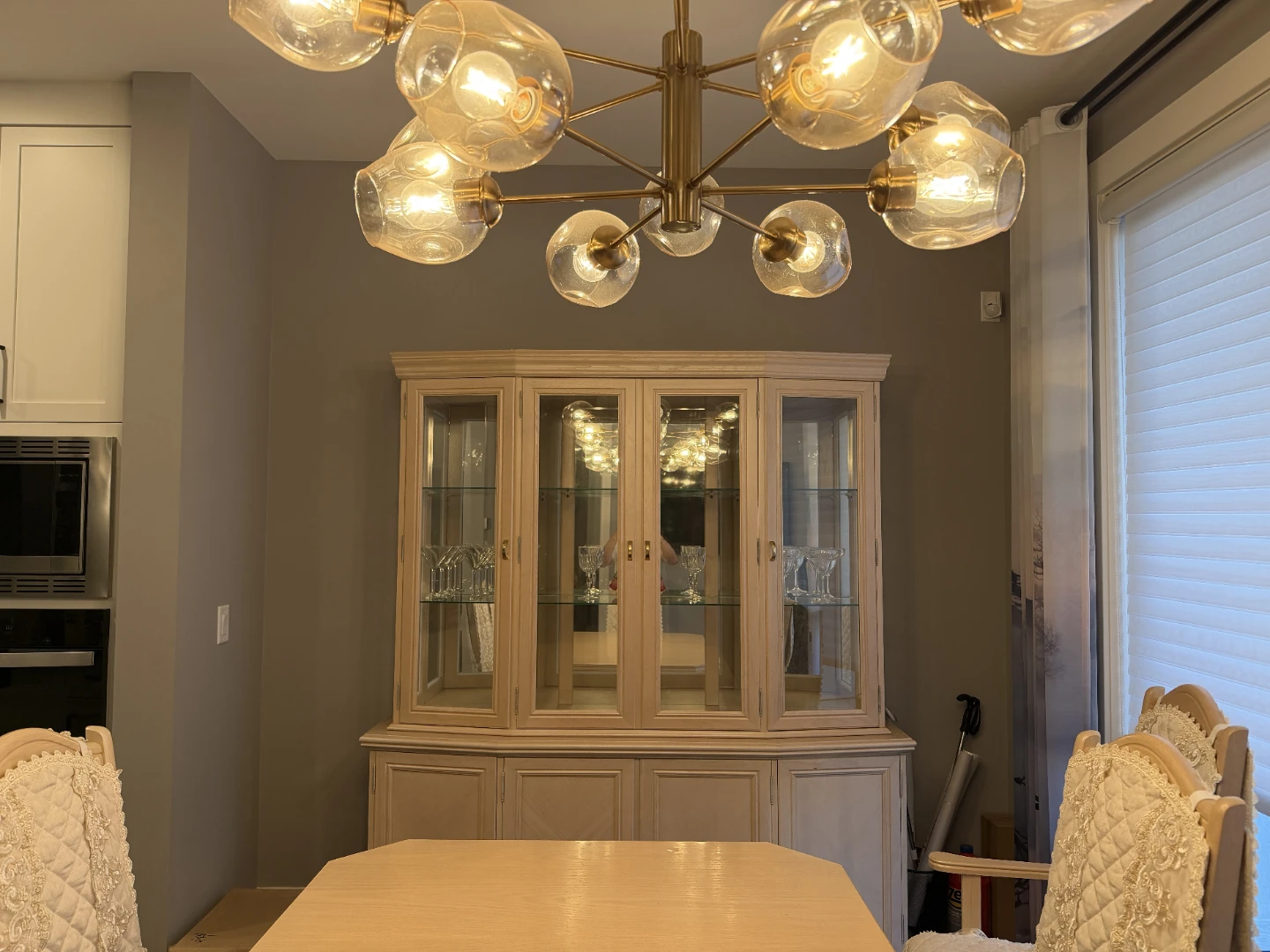 Dining Table and Chairs Set with Hutch - photo 5