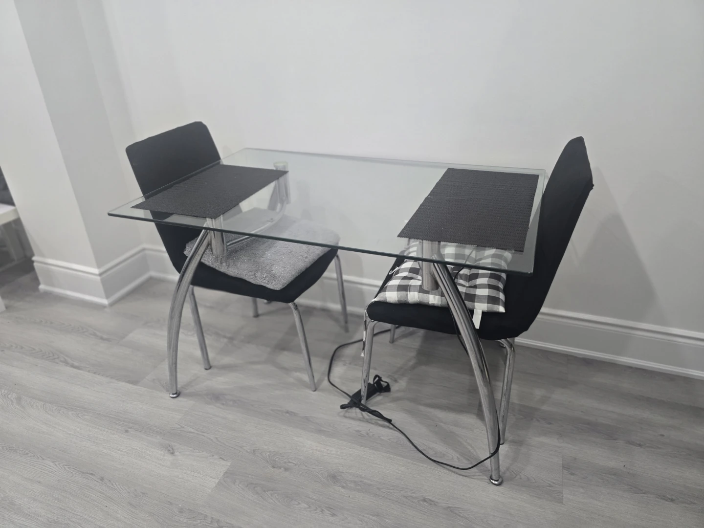 Glass dining set