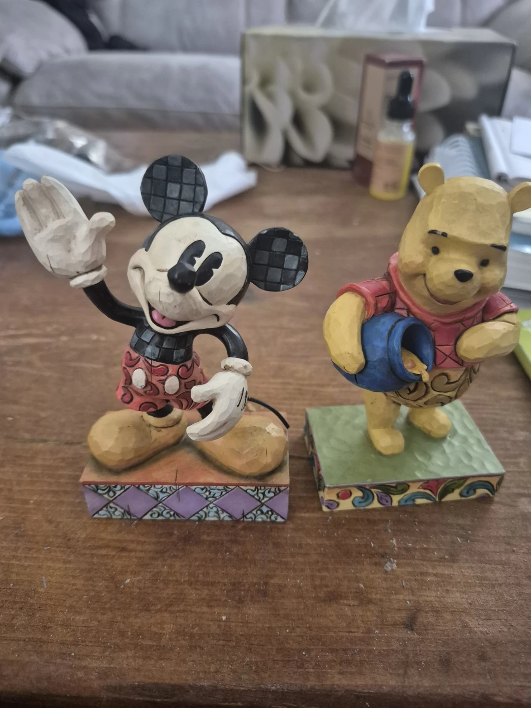 Mickey Mouse and Winnie the Pooh Figurines